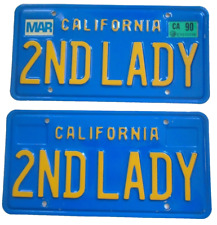 CALIFORNIA PERSONALIZED LICENSE PLATE SET MARCH 1990 