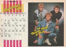 A-ha teen magazine pinup clipping Superteen calendar 1986 squatting pix picture