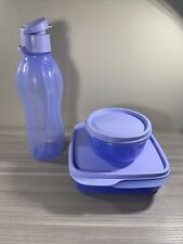 Tupperware Lunch-it Container Set Blueberry 550ml/18oz w/ Water Bottle Bowl New picture