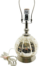 Vintage Cut Crystal Ball And Metal Base Table Lamp In Excellent Condition picture