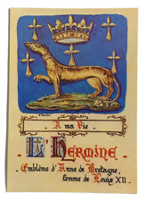 L'Hermine Emblem of Anne of Brittany With Motto France Postcard Unposted picture