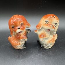 VINTAGE WHIMSICAL DOG SALT & PEPPER SHAKERS KITSCHY picture