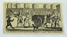 1878 magazine engraving ~ SCOURGING OF TITUS OATES FROM NEWGATE TO TYBURN- Dutch picture