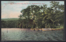 Beached rowboats Houghton's Pond Blue Hill Reservation MA postcard c 1910 picture