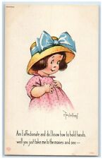 c1910's Little Girl Big Hat Ribbon Twelvetrees Unposted Antique Postcard picture
