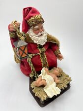 Clothtique Possible Dreams Santa 713473 Away in a Manger Music Box 2001 Boxed picture