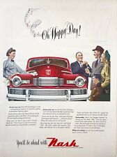 1947 Nash 600 Unibody Sedan Red Class Car  Wall Art 1940s Vintage Print Ad picture