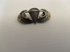 WWII US Army Airborne Jump Wings Paratrooper Sterling Silver Pin Badge 1 1/2