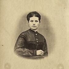 Antique CDV Photograph Beautiful Young Woman Civil War Era picture