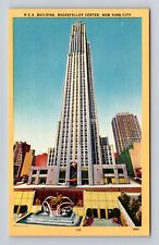 New York City NY-RCA Building, Rockefeller Center, Antique, Vintage Postcard picture
