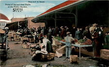 F. H. Nowell, Seattle, USA, Public Market, fresh produce, seafood, Postcard picture