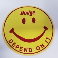 Dodge Depend On It Smile Face Vintage Sticker picture