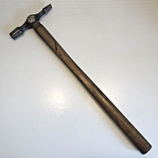 Vintage 3.5oz BALL PEIN Hammer with 32cm Long Wooden Handle - Old Carpenter Tool picture