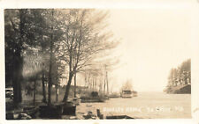 South Casco ME Dingley Brook Boats Docks Real Photo Postcard picture