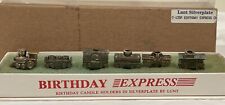 Vintage Lunt “Birthday Express”Silverplated Set of Birthday Train Candle Holders picture