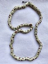 African Venetian Antique Evil Eye Millefiori Glass Trade Beads Necklace 35” picture