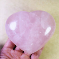 0.91lb Natural Rose Quartz Crystal Polished Love Heart Stone Specimen Madagascar picture