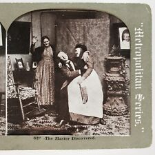 Angry Wife Cheating Husband Stereoview c1915 Adultery Mistress Girl Affair H1177 picture