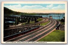Postcard Rockville Bridge, Harrisburg, PA P162 picture