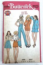 Vtg OOP Butterick Sewing Pattern 6573 Young America Ensemble Sz 12 Factory Folds picture
