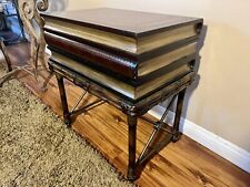 Literature Stack of Novels Book Wood Library Accent Side Table picture