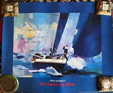 Dennis Conner Signed Stars and Stripes 1995 Poster 24.5” x 30” picture