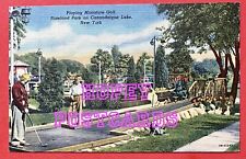 MINIATURE GOLF~ ROSELAND PARK, CANANDAGUA LAKE, NEW YORK ~LINEN postcard~1949  picture