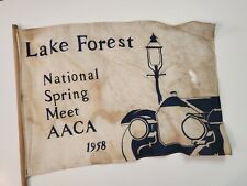 vintage ANTIQUE AUTO CLUB OF AMERICA FLAG 1958 Lake Forest Spring Meet AACA picture