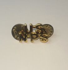 Vtg US NPS National Park Service Park Ranger Label Collar Pin Gold Enamel Ballou picture