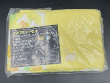Vintage Sears Perma-Prest Standard Pillowcases 50/50 Cotton Muslin Floral Yellow picture