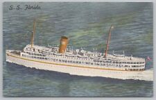 Transportation~Air View SS Florida Miami Florida~Vintage Postcard picture