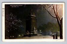 New York City NY-Maine Monument By Night, Antique, Vintage c1920 Postcard picture