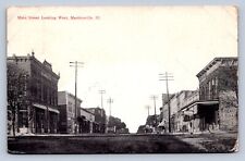 K2/ Martinsville Illinois Postcard c1910 Main Street West Stores 460 picture