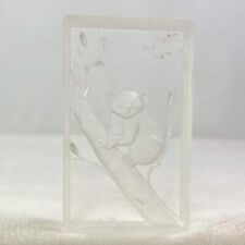 Vintage Carved Lucite Acrylic Koala in Tree Paperweight Sculpture  picture