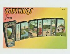 Vintage Postcard  VIRIGINIA       GREETINGS FROM VIRIGINIA  LINEN  UNPOSTED picture