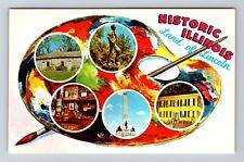 IL-Illinois Historic Illinois Land Lincoln Scenes the State Vintage Postcard picture