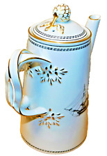 RARE VNTG Copeland White Diamond China Tea Pot Linet AngloAmerican Thomas Coutts picture