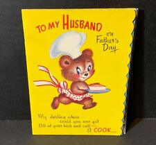 VTG Rust Craft Father’s Day Card Husband 6 Page Booklet Anthropomorphic Bears picture