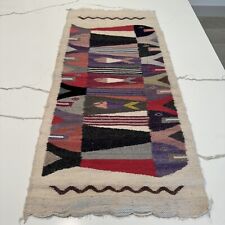 Zapotec Wool Tapestry Rug Vintage Handmade picture