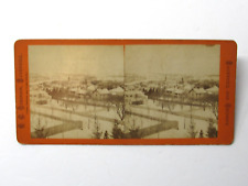 Haverhill MA Birdseye View of Town from Johnson's Observatory Stereoview c1870s picture