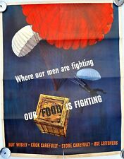 Original Vintage WWII Propaganda Poster WHERE OUR MEN ARE FIGHTING - 22