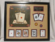 Poker decor. Texas Hold Em Custom Wall Art. Wood Framed 26