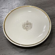 VTG 1930s W C Bunting Co Naval Academy Mini Plate Saucer Gold Trim Made In Ohio picture