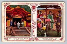 Ancient Buddhist Temple Nikko, Japan Vintage Divided Back Postcard picture
