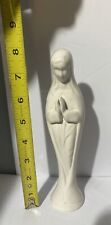 Vintage Lefton Praying Virgin Mary Statue Figurine White / God/ Jesus￼ picture