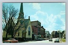 St Johnsbury VT-Vermont, Main Street, Advertising, Antique, Vintage Postcard picture