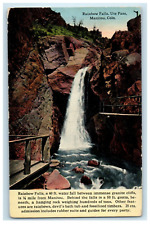 c1930's Rainbow Falls Ute. Pass Manitou Colorado CO, Waterfalls Vintage Postcard picture
