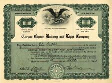 Corpus Christi Railway and Light Co. - Texas Stocks and Bonds, etc. picture