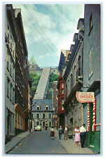 c1960's Typical Street Historic Old Quebec City Quebec Canada Postcard picture