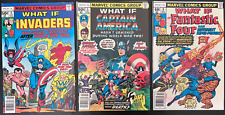 What If 4,5,6 INVADERS CAPTAIN AMERICA FANTASTIC FOUR Marvel Comic Lot Newsstand picture